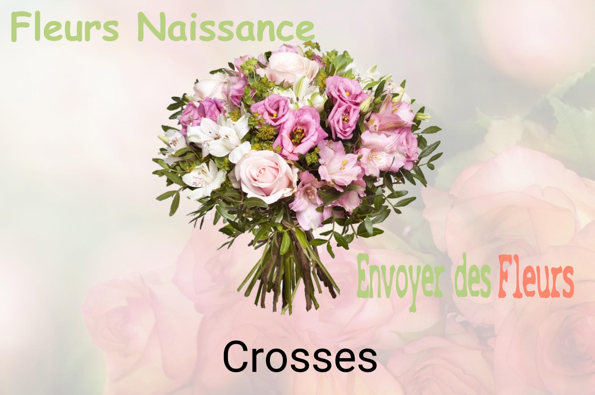 Bouquet de fleurs de naissance livré à Crosses